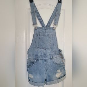 Jean short overalls